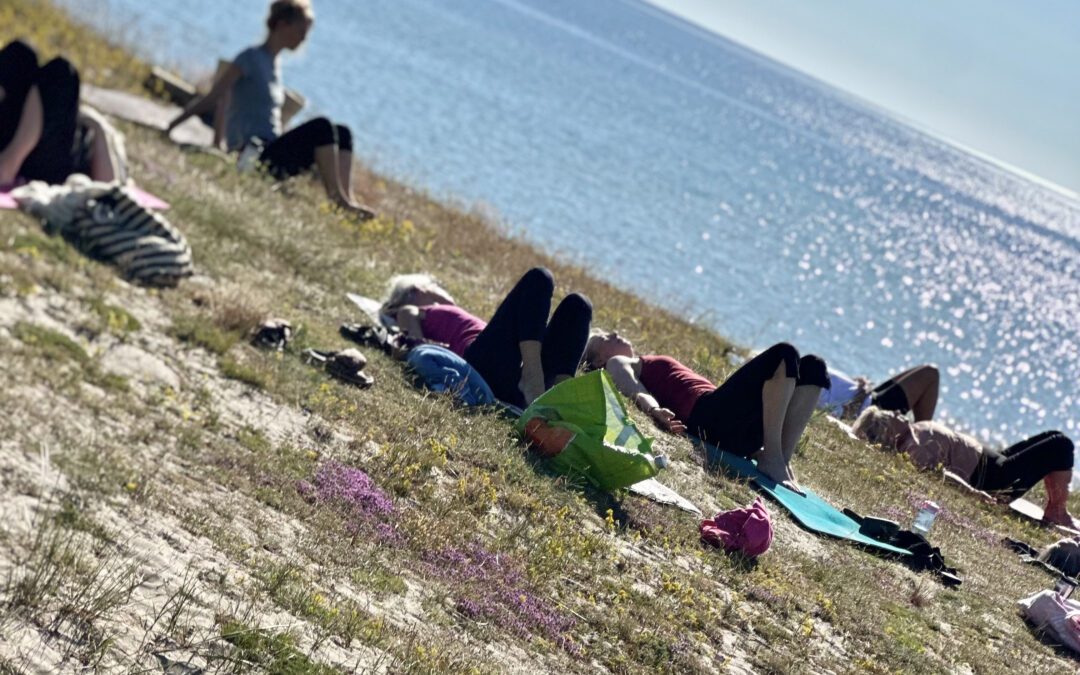 Yoga på stranden