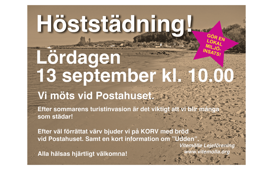 Höststädning 13 september