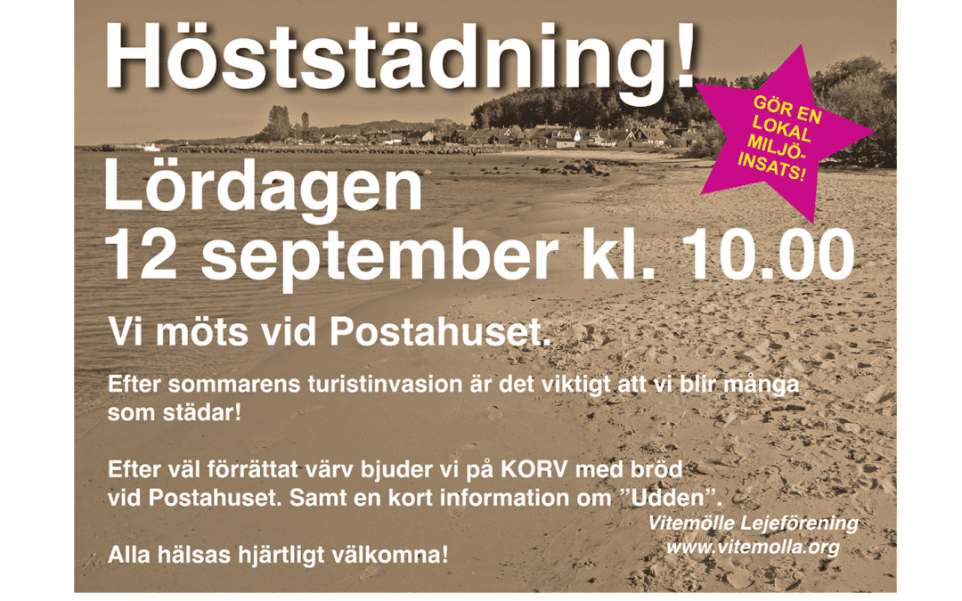 Höststädning 12 september